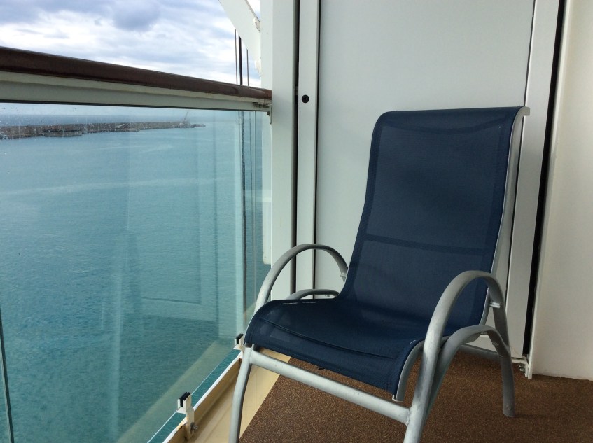 Empty cruise ship chair