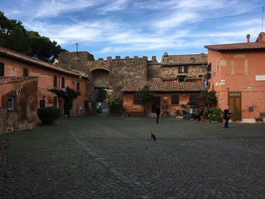Looking toward one of the gates