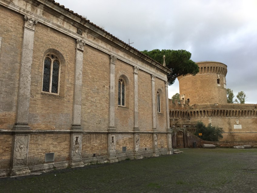 The left side of the piazza looking toward Castillo di Guilio II